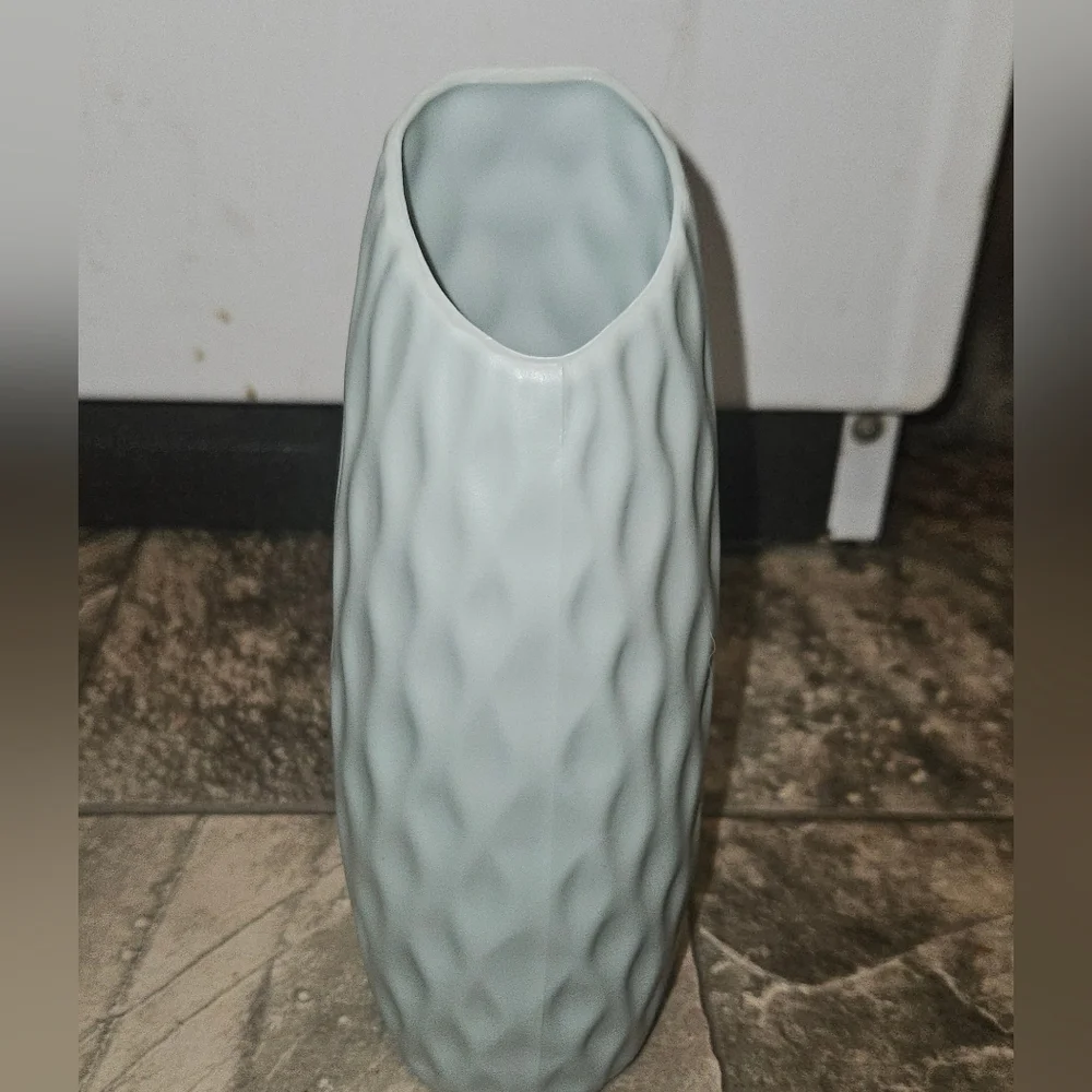 Nordic Style Plastic Vase In Sage Green BNIB